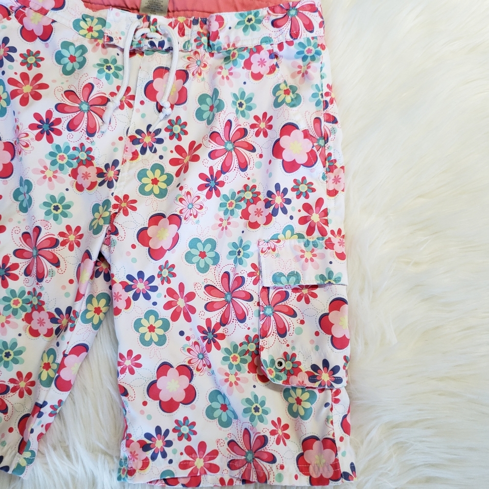 Girl's REI Floral Bermuda Board Shorts - Picture 3 of 7